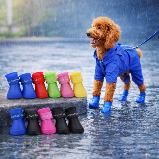 Waterproof Dog Boots (4-Pack) – Anti-Slip Rain Shoes for Clean & Protected Paws