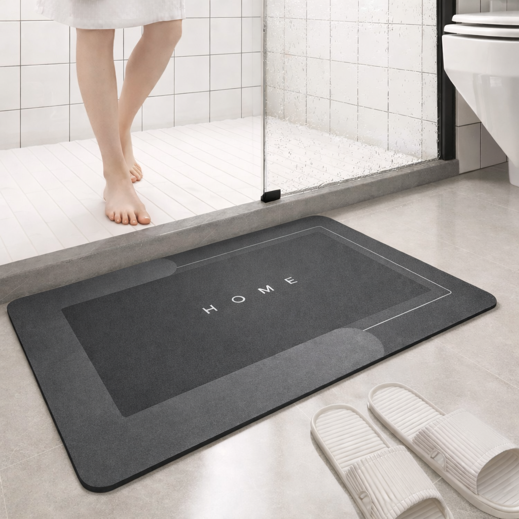 Quick-Dry Bath Mat – Minimal & Non-Slip Bathroom Essential
