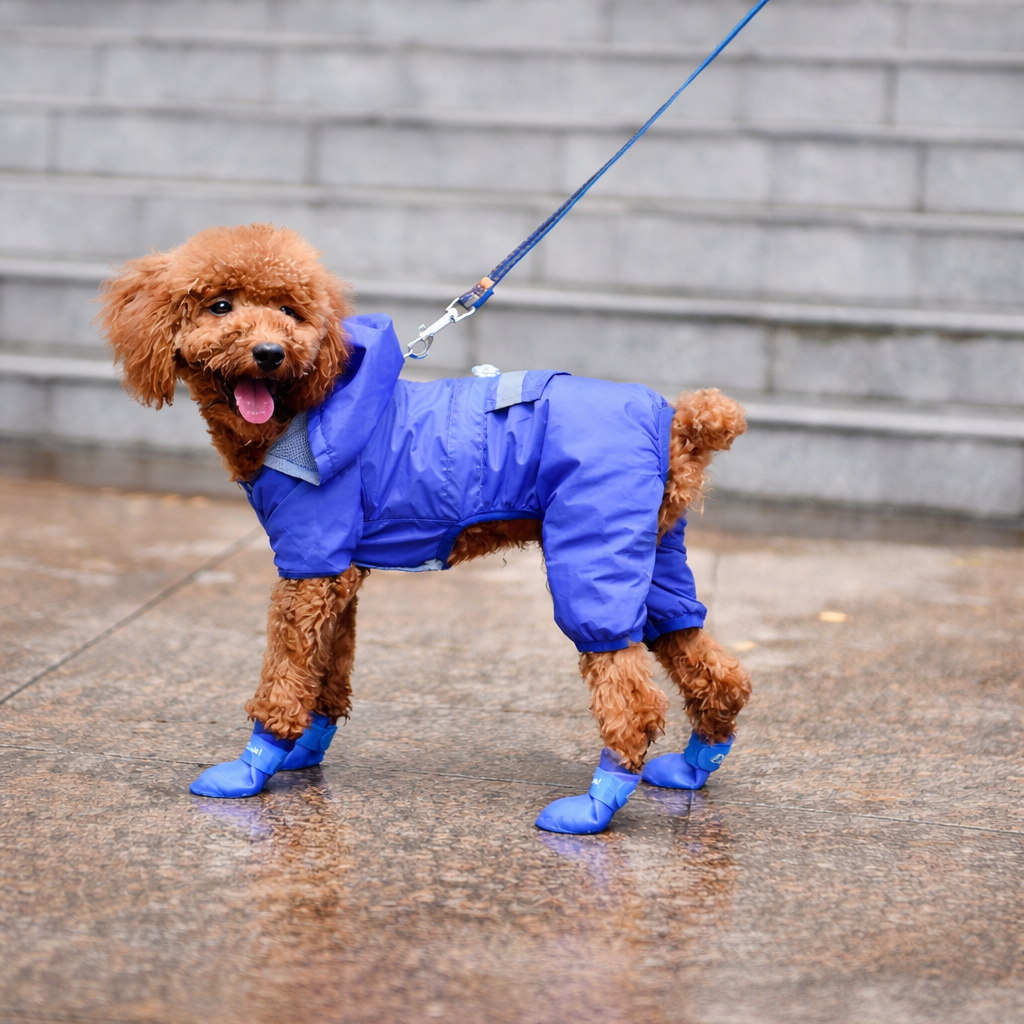 Waterproof Dog Boots (4-Pack) – Anti-Slip Rain Shoes for Clean & Protected Paws