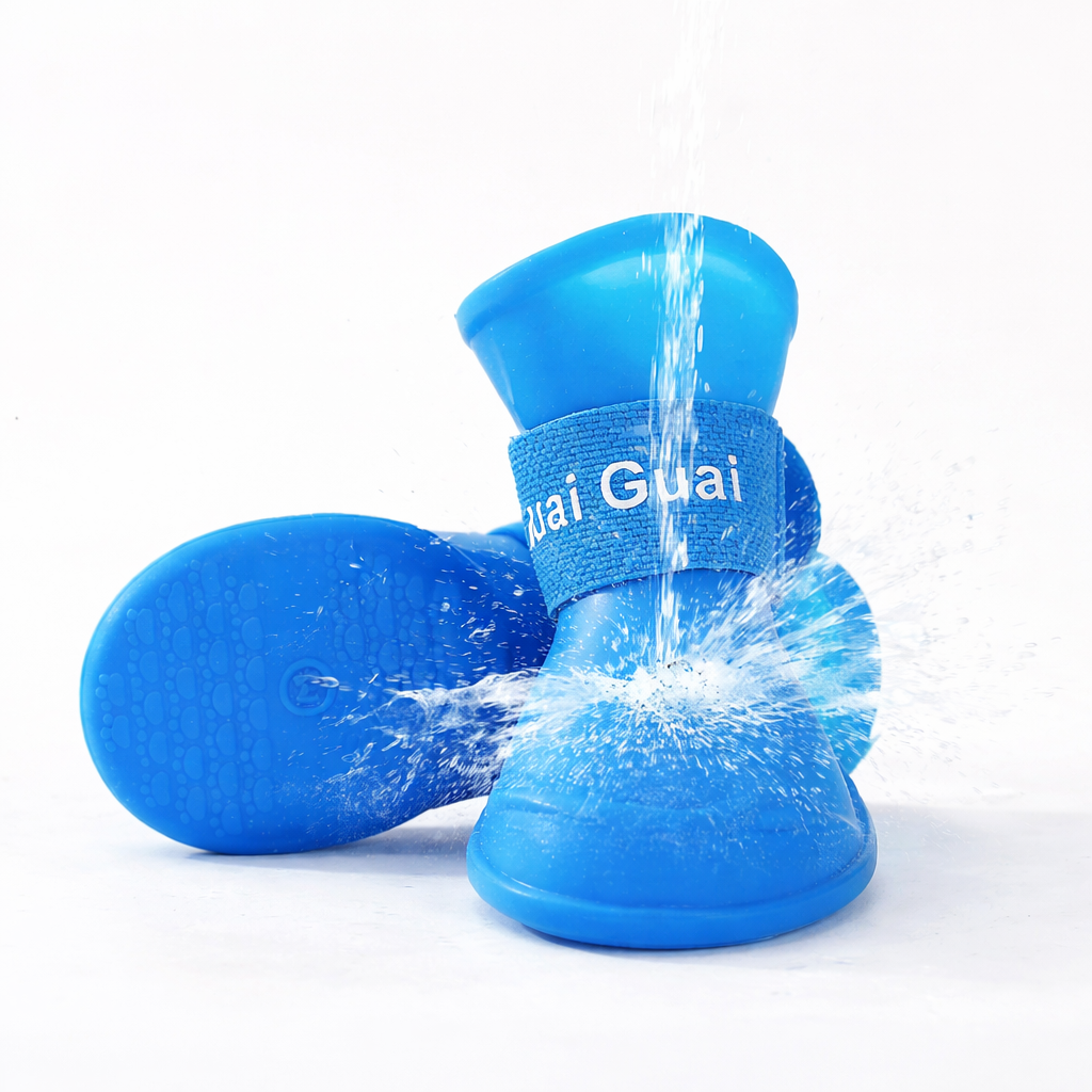 Waterproof Dog Boots (4-Pack) – Anti-Slip Rain Shoes for Clean & Protected Paws