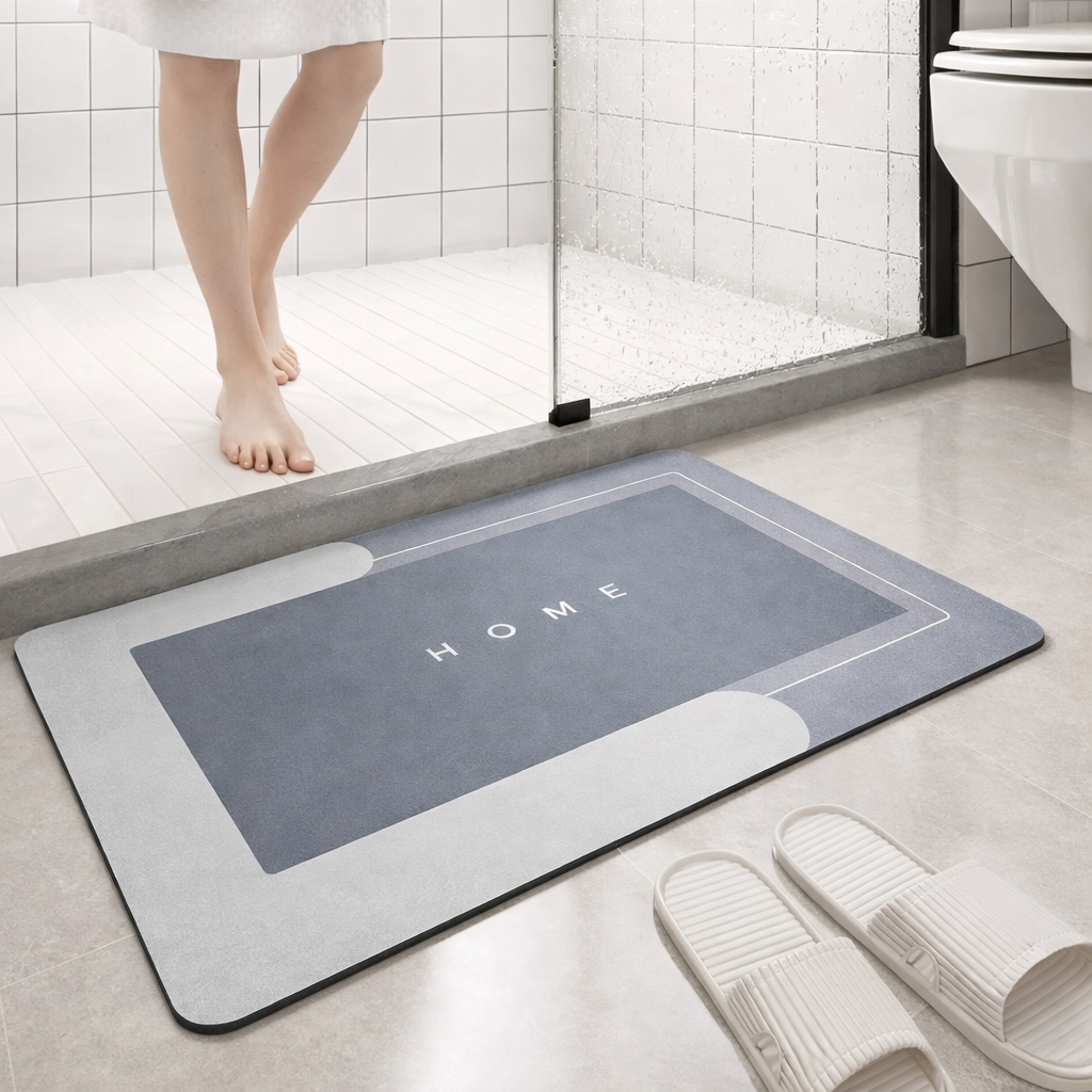 Quick-Dry Bath Mat – Minimal & Non-Slip Bathroom Essential