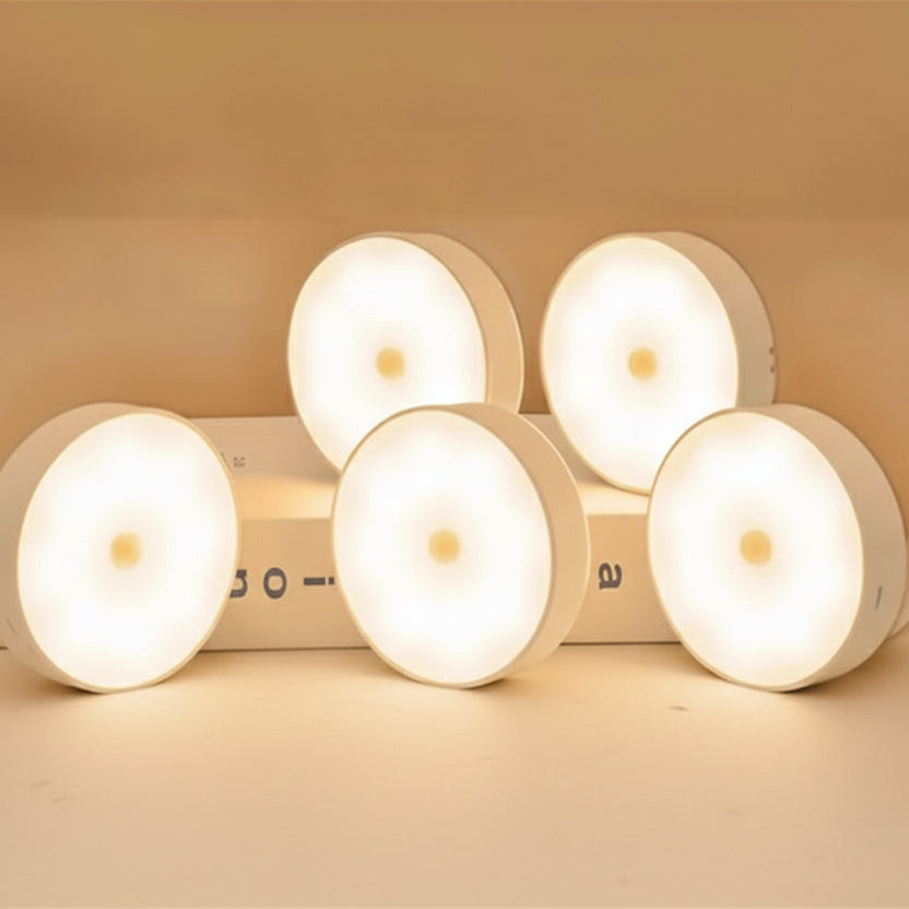 Motion Sensor LED Night Light – USB Rechargeable Under Cabinet Light (3 Colors)