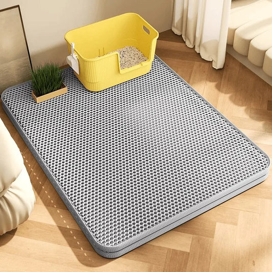 Waterproof Cat Litter Mat – Double Layer Anti-Tracking Pet Mat