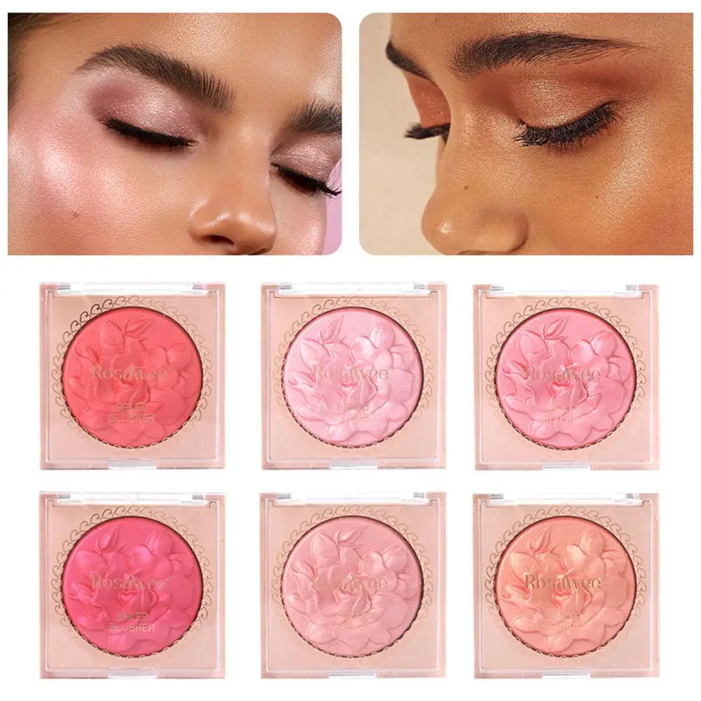 Glow Shimmer Blush & Highlighter – Radiant Rose Finish for a Natural Luminous Look