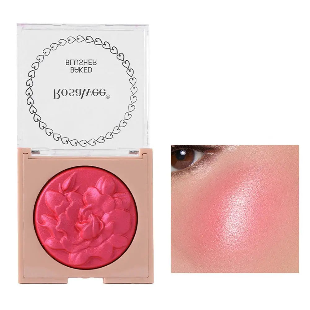Glow Shimmer Blush & Highlighter – Radiant Rose Finish for a Natural Luminous Look