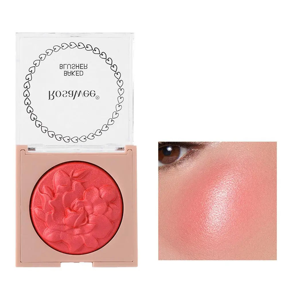 Glow Shimmer Blush & Highlighter – Radiant Rose Finish for a Natural Luminous Look