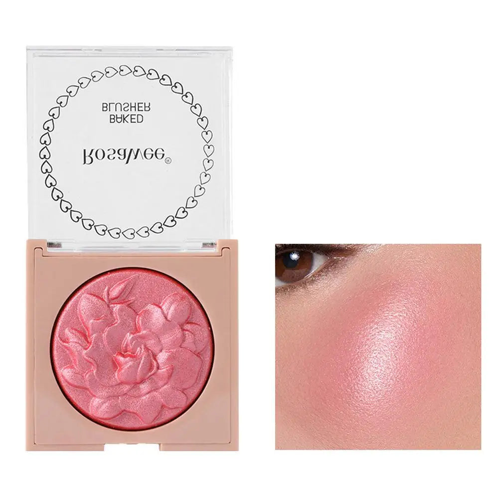 Glow Shimmer Blush & Highlighter – Radiant Rose Finish for a Natural Luminous Look