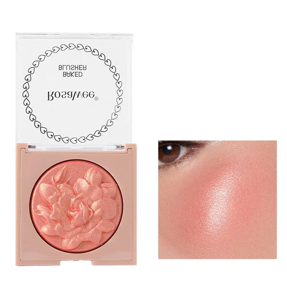 Glow Shimmer Blush & Highlighter – Radiant Rose Finish for a Natural Luminous Look