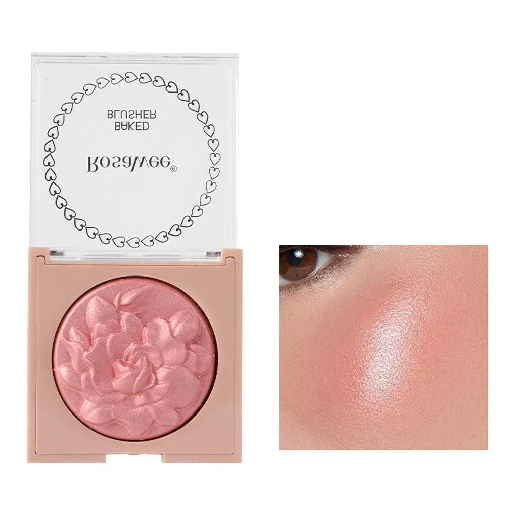 Glow Shimmer Blush & Highlighter – Radiant Rose Finish for a Natural Luminous Look