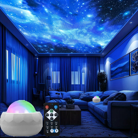 Starry Sky Projector Night Light – Aurora LED Galaxy Lamp with Remote Control