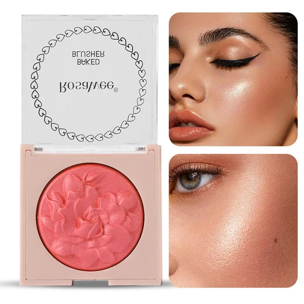 Glow Shimmer Blush & Highlighter – Radiant Rose Finish for a Natural Luminous Look