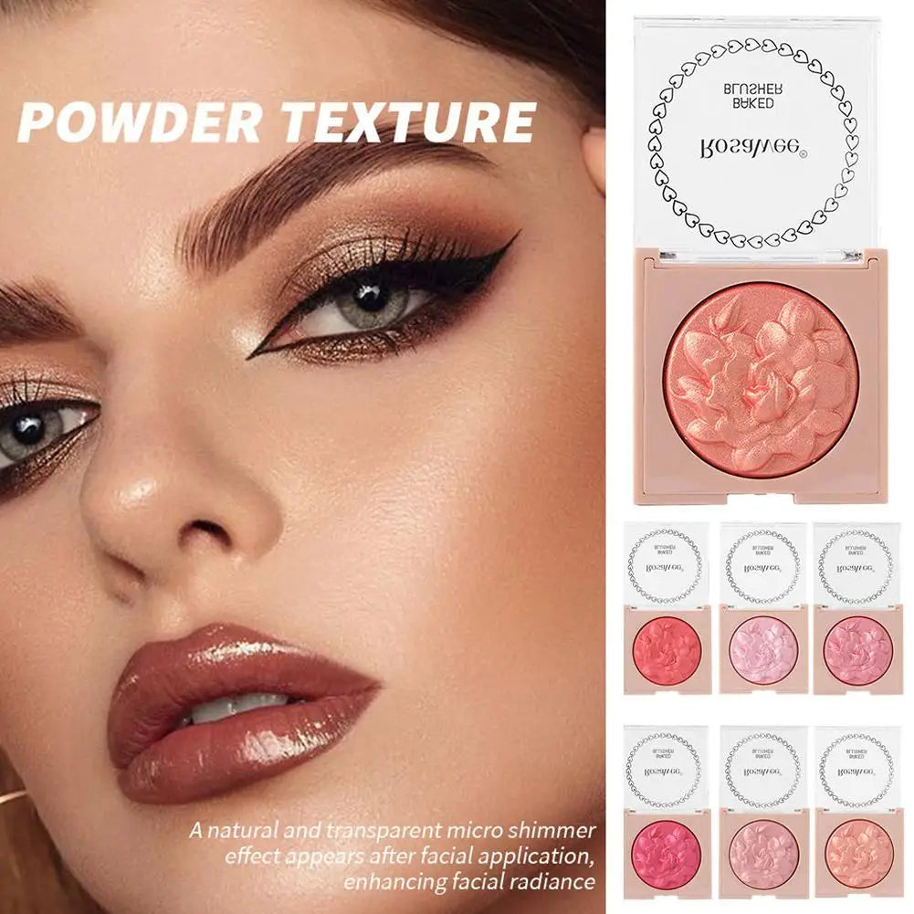 Glow Shimmer Blush & Highlighter – Radiant Rose Finish for a Natural Luminous Look