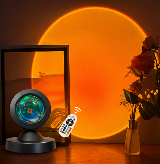 Sunset Projection Lamp – 16 Color LED Mood Light with Remote Control